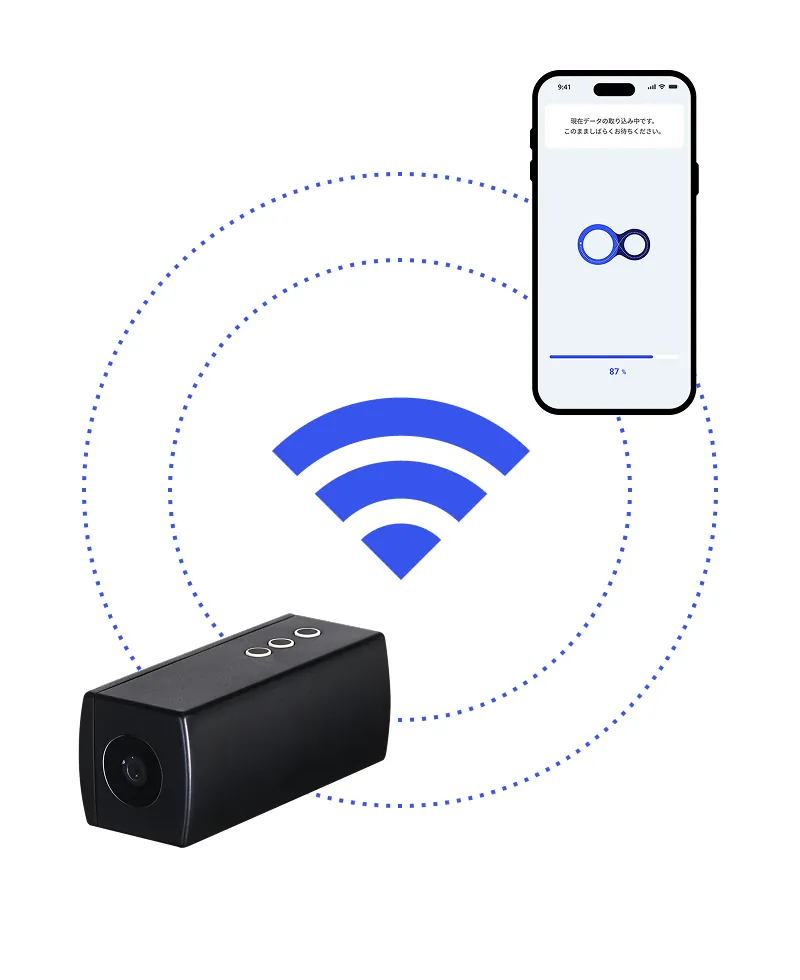 Wi-Fi連携のアプリ画面